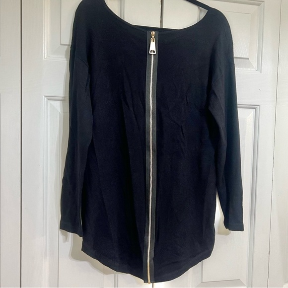 Soft Surroundings Women's Margulies Sweater Black Size Small Zipper Back NWT - Picture 7 of 8
